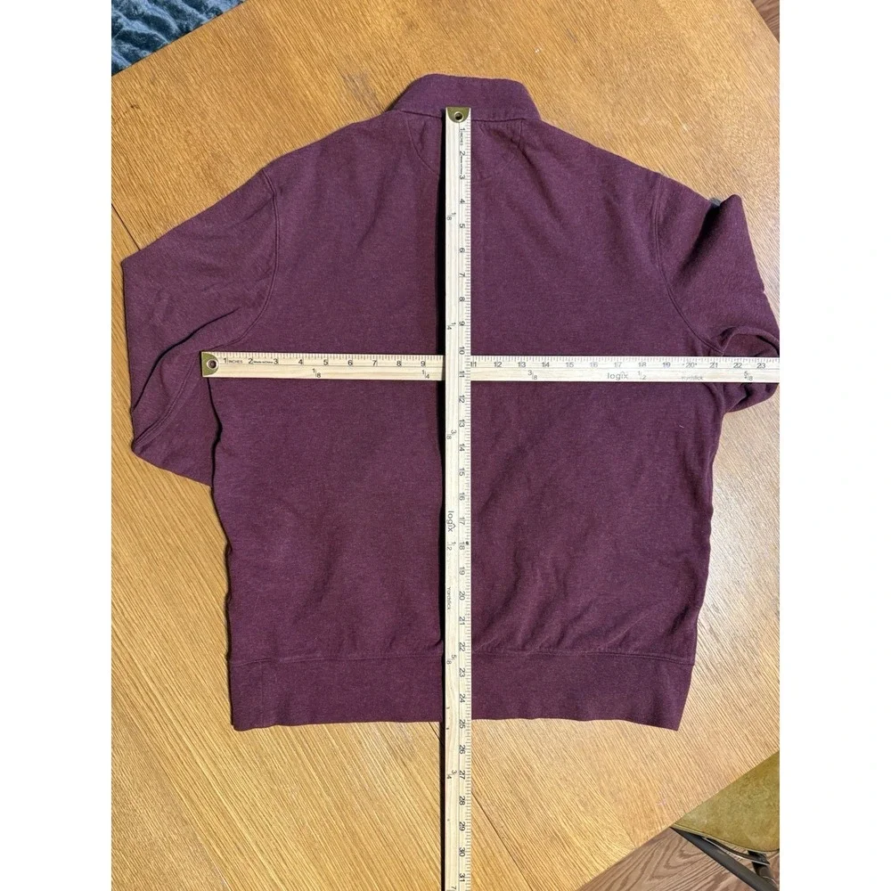 Polo Ralph Lauren 1/4 Zip Pullover Sweater M Maroon L/S Cotton Blend Golf Tennis